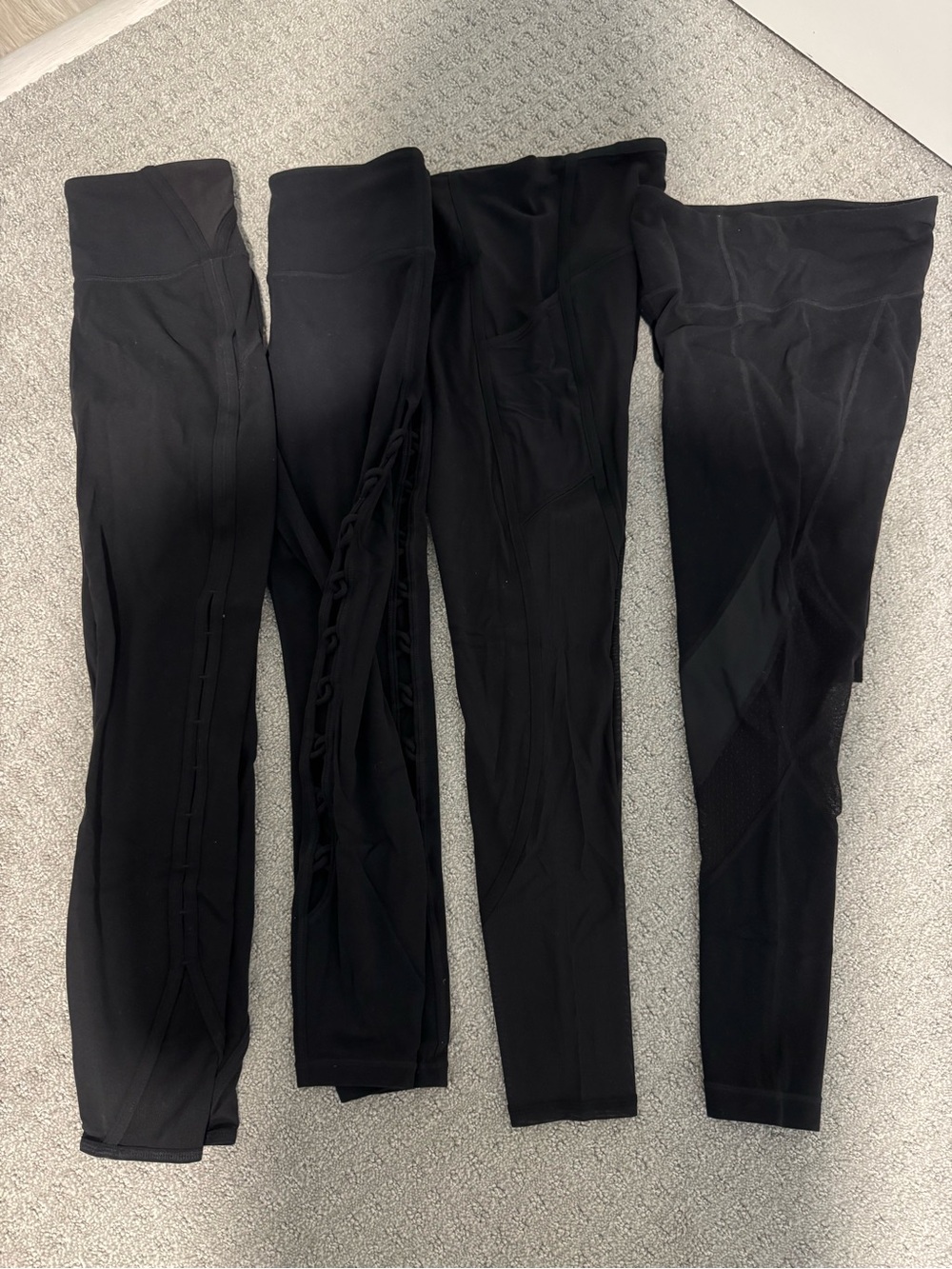 Athleta Black Active Leggings Trio - Solid Performance Tights